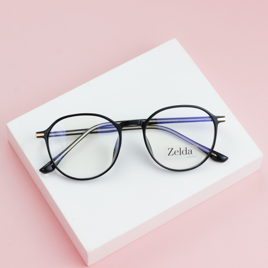 Gọng kính cận nam nữ lắp sẵn cận mắt kính tròn đổi màu, chống ánh sáng xanh - GZ8890 Eyepro