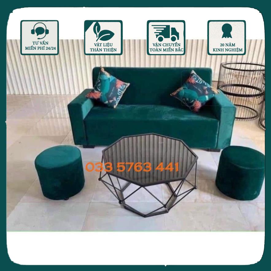 GIÁ GỐC - Ảnh thật kèm video sofa văng tay vuông nỉ nhập Hàn - sofa giá rẻ