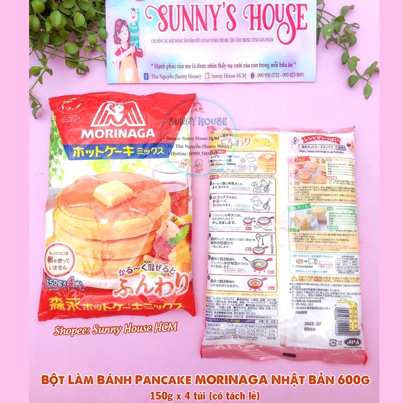 Bột làm bánh pancake Morinaga 600g (có tách lẻ)