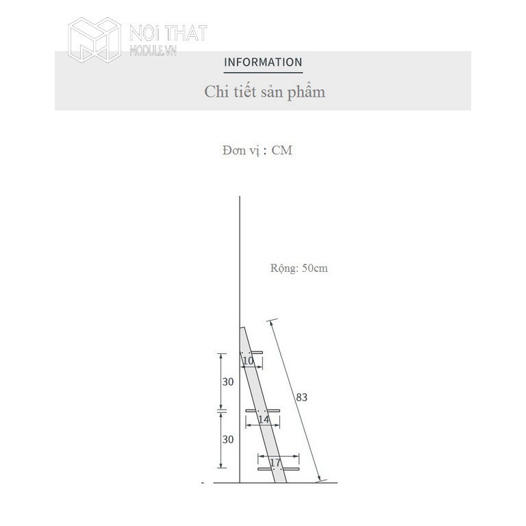 [SALE SỐC] Kệ Gỗ Trang Trí Phòng Khách Đẹp Hình Thang Loại 3 Tầng [Freeship 10k]