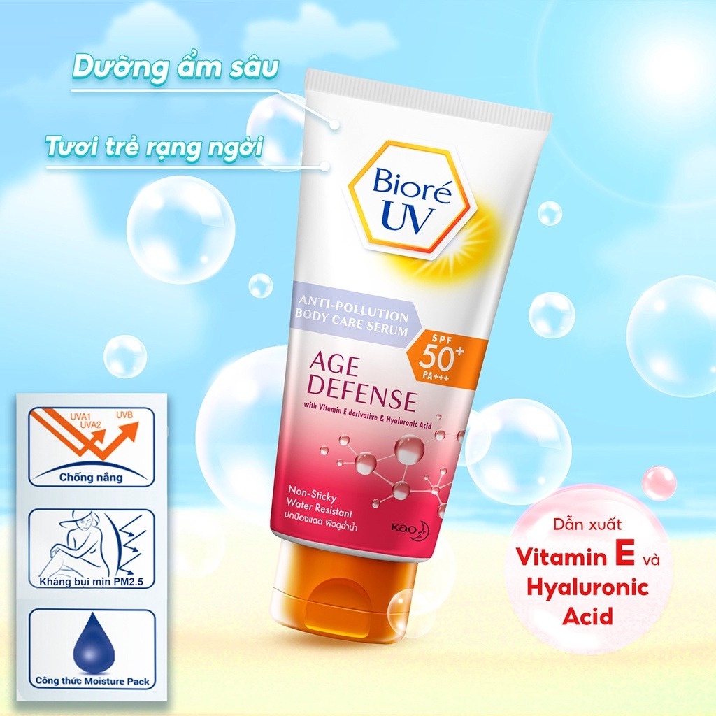 Tinh Chất Chống Nắng Body Biore, Dưỡng Thể Bioré UV Anti-Pollution SPF50+ PA+++