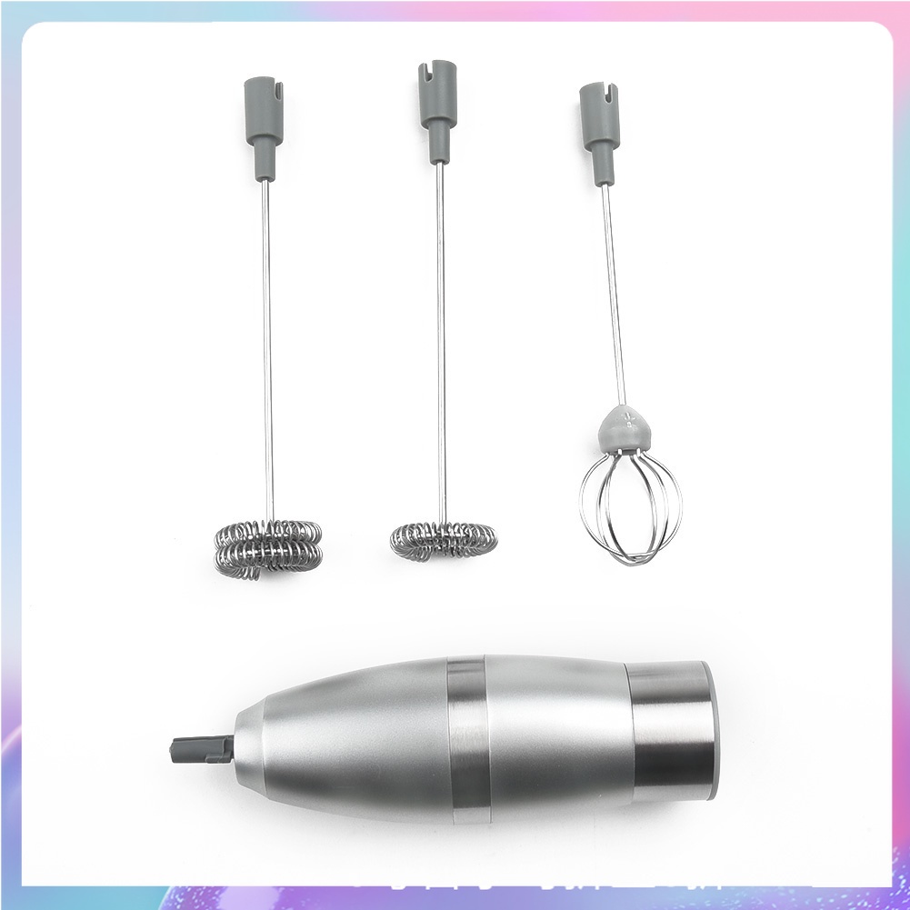 4 Cái/bộ Máy Tạo Bọt Sữa Chạy Điện / Máy Đánh Trứng / Tạo Bọt Sữa Cầm Tay Bằng Thép Không Gỉ Tiện Dụng Cho Cà Phê