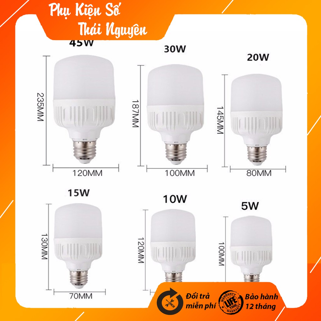 BÓNG ĐÈN LED TRỤ TIẾT KIỆM ĐIỆN NĂNG - RẺ NHẤT SHOPEE ( BẢO HÀNH 12 THÁNG- LỖI 1 ĐỔI 1)