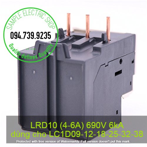 LRD10 - Relay nhiệt Schneider LRD10 (4-6A) -  Rơ le Nhiệt 4-6A