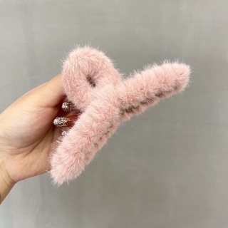 Kẹp Tóc Càng Cua Lông Nhung Mềm Mại