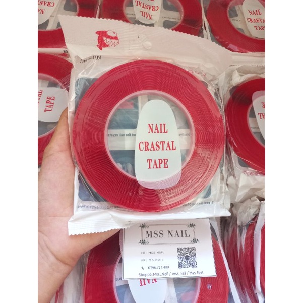 băng keo đỏ,băng dính hai mặc, băng dính tạo fan, cắt sẵn 30 miếng
