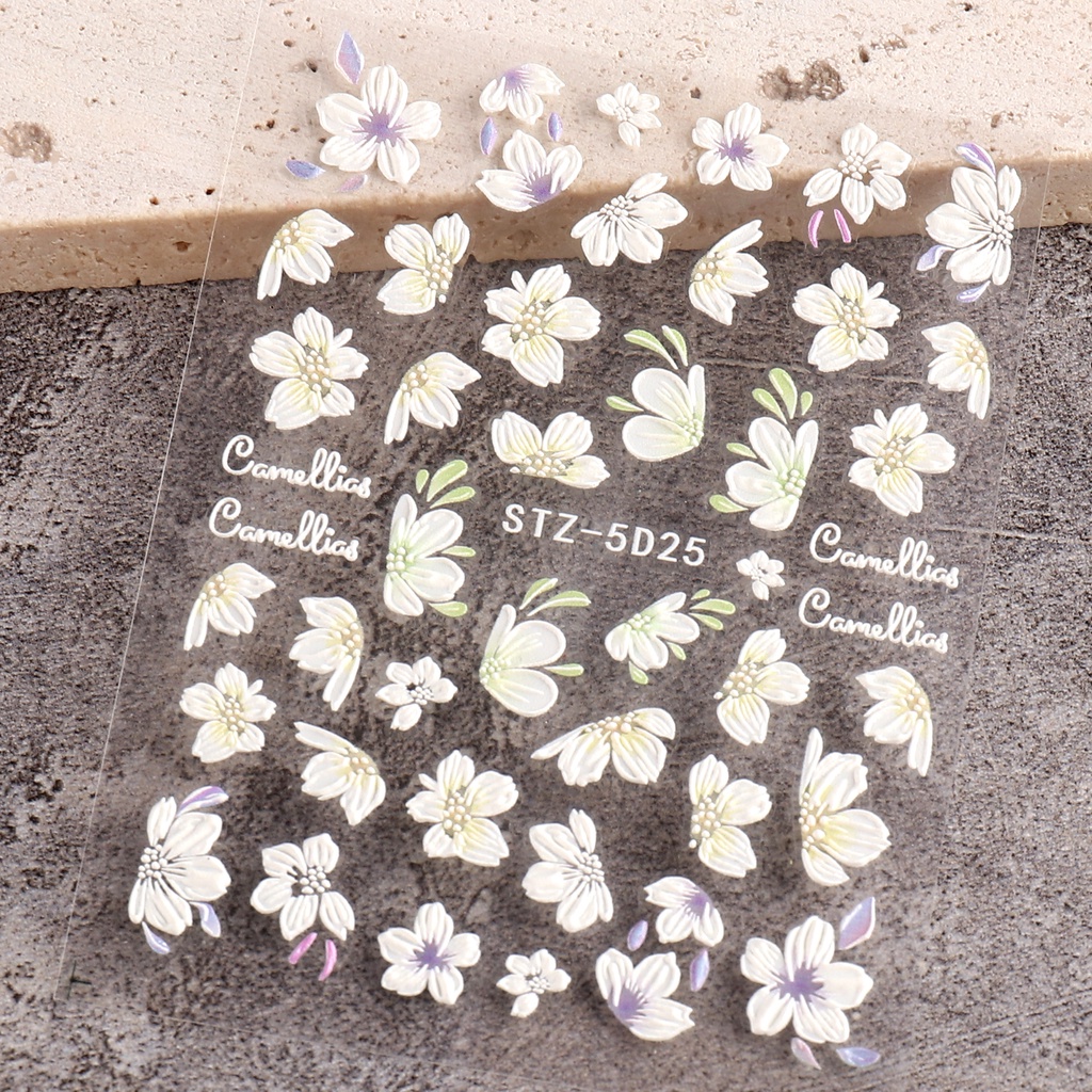 Phụ Kiện Trang Trí Móng Tay Hình Hoa Tulip 5D Bằng Acrylic