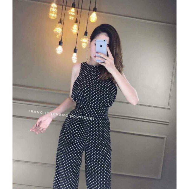 Jumpsuit chấm bi