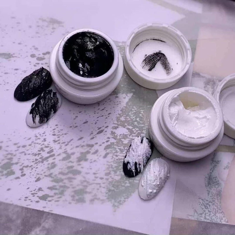 Gel Xi Măng Trắng Đen Nail
