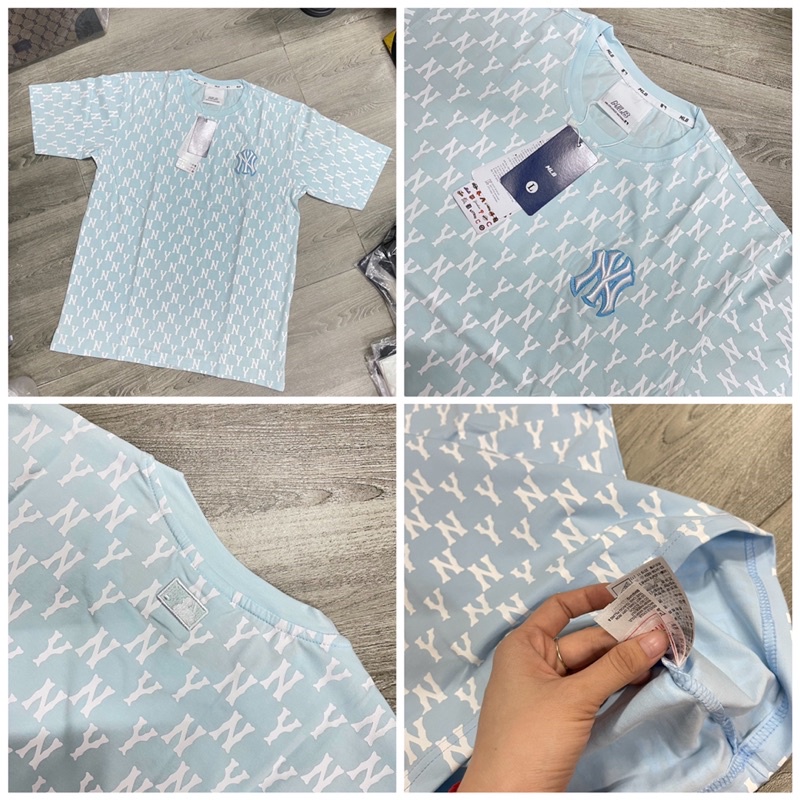 Áo MLB Monogram Xanh Blue Full Tag Năng Động Trẻ Trung