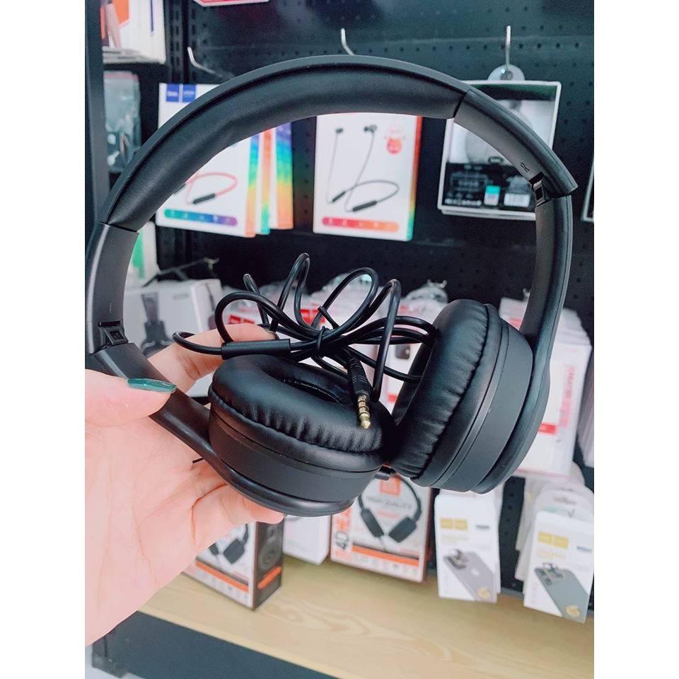 ✅nowship ✅Head phones-Tai Nghe Chụp Tai Hoco W21 Có Mic Đàm Thoại , Hỗ Trợ Các Dòng Điện Thoại /Máy Tính Bảng /Laptop