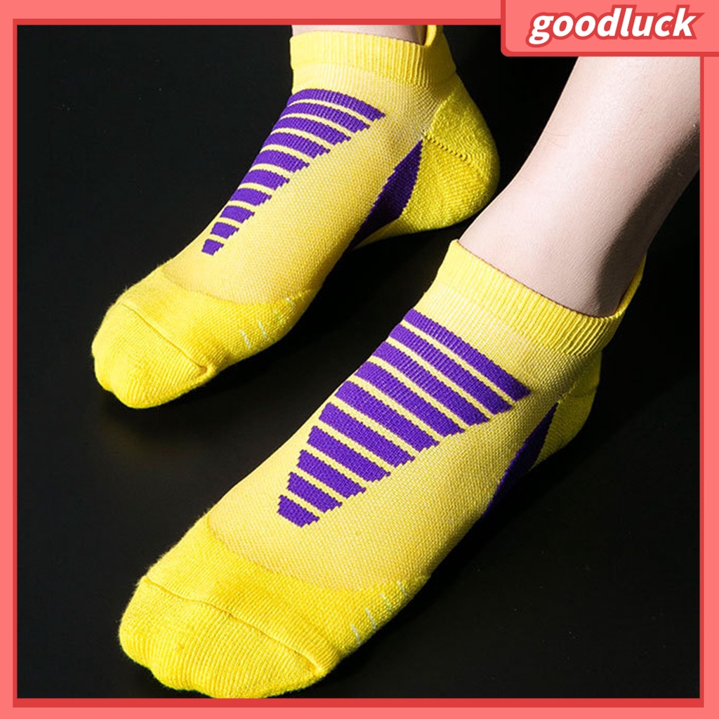 &lt; Golu &gt; Vớ Nam Co Giãn Màu Sắc Tương Phản Thấm Hút Mồ Hôi Dành Cho Chạy Bộ