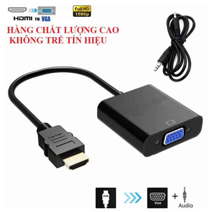 Cáp chuyển HDMI ra VGA (có audio)