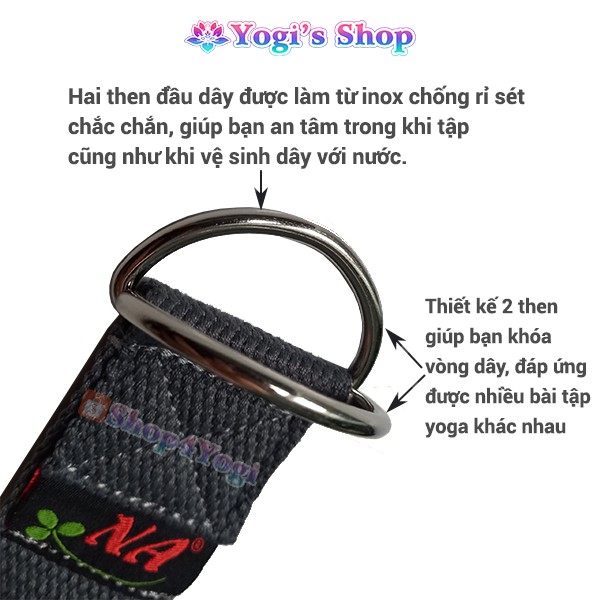 Dây Đai Tập Yoga Cotton Dài 2.9m, Bản 3.8cm, Dày 2mm, Nhiều Màu Lựa Chọn