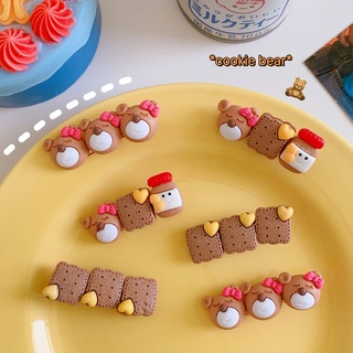 Kẹp tóc hình bánh quy / gấu mềm mại đáng yêu