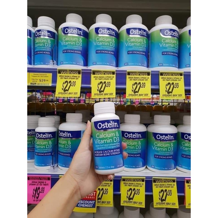 Bổ Sung Canxi &amp; Vitamin D3 Ostelin của Úc [ĐỦ BILL] Dành Cho Bà Bầu, Sau Sinh, Người Lớn Thiếu Canxi