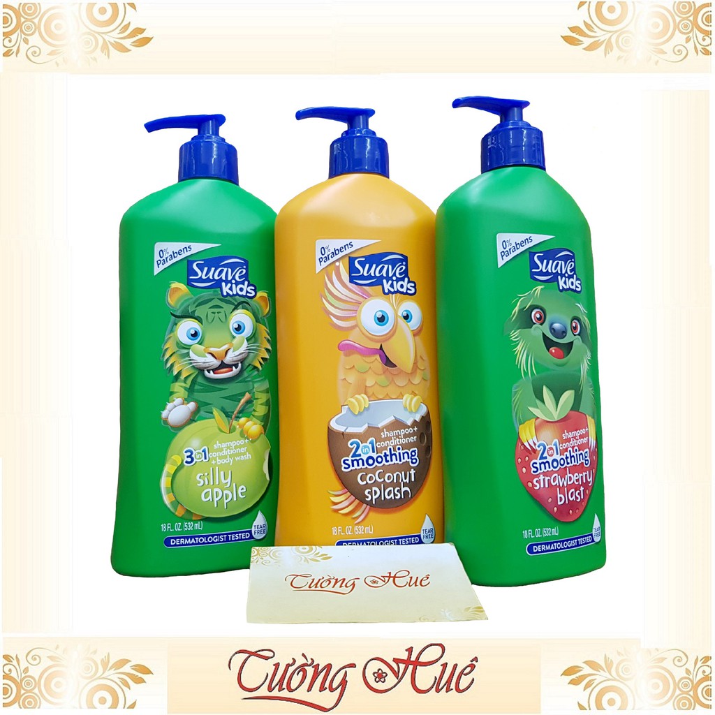Sữa tắm gội xả cho trẻ Suave Kids Coconut Splash - 532ml - Dừa