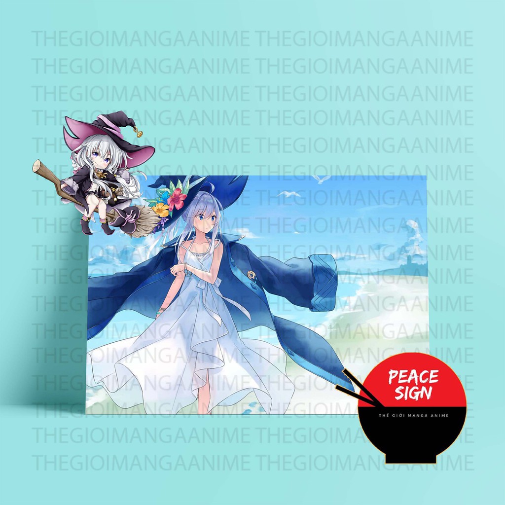 (50 mẫu) Tấm Postcard giấy 260gsm cao cấp HÀNH TRÌNH CỦA ELAINA A5 anime chibi ảnh đẹp nhiều mẫu