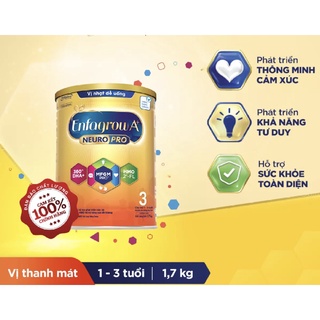 Sữa bột Enfagrow A+ 3 1.7kg vị nhạt dễ uống