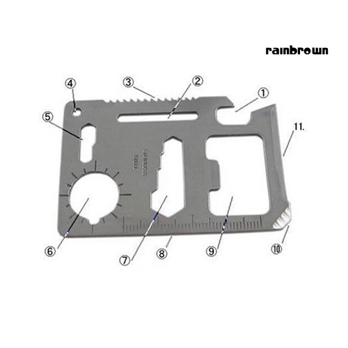 Bộ dụng cụ sinh tồn đa năng 11 trong 1 kèm túi đựng
