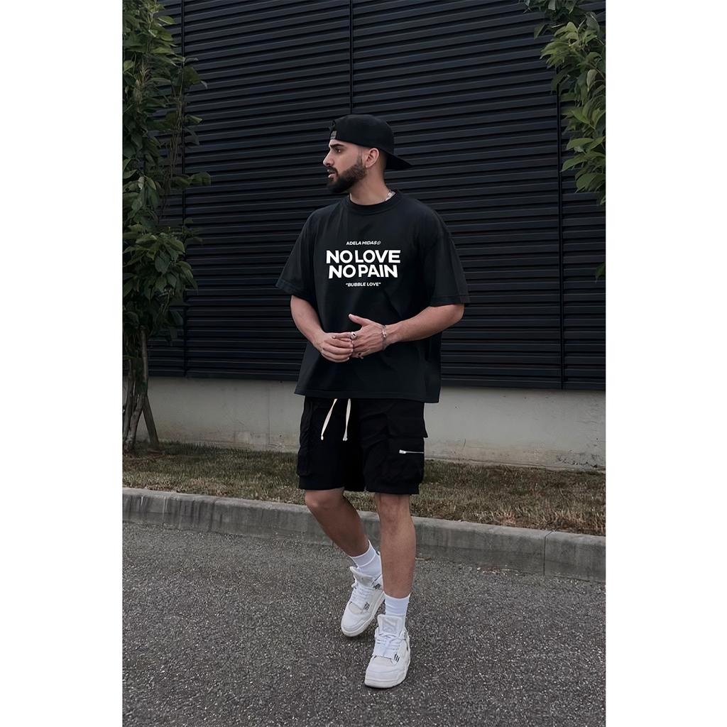 Áo thun nam nữ tay lỡ form rộng oversize Localbrand ADELA MIDAS - No Love No Pain