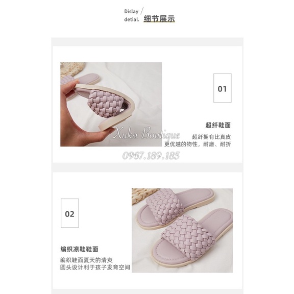 Dép Bé Gái Hàn Quốc Cao Cấp, Dép Xỏ Ngón Đan Xen Trẻ Em Đế Mềm Chống Trượt, Dép Đi Chơi Đi Học Cho Bé Từ 3-15 Tuổi