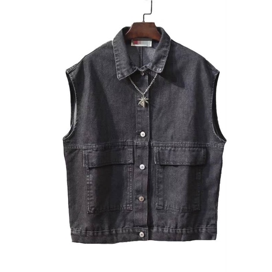 Áo khoác gile bò nam nữ bigsize phong cách Hàn Quốc chất jean cao cấp có size lớn đến 95kg - MALTRIK