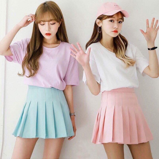 Chân váy dáng ngắn ly to hottrend nữ tính, Chân váy nữ tennis bản ly to