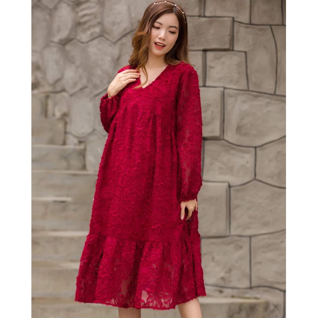 Đầm bầu ngắn tay M239 thời trang thiết kế Mom and baby