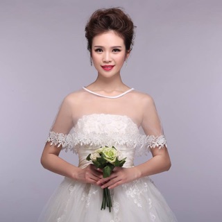 Áo choàng voan cô dâu 120 số 1