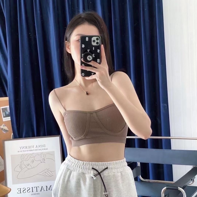Áo Bra 2 Dây Thiết Kế Thanh Lịch, Chất Đẹp Có Đệm Ngực A6