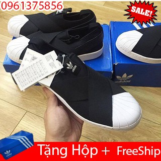Giày thể thao superstan sò chun đen
