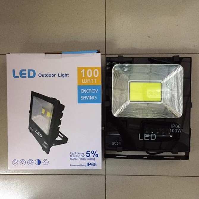 Đèn Pha Led 100w COB 5054 Đủ Công Suất Ánh Sáng Trắng - Vàng