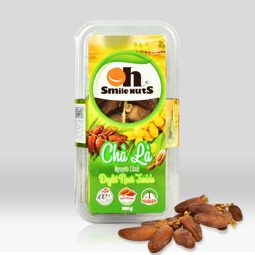 Chà là khô nguyên cành Tunisia Smile Nuts hộp 250g