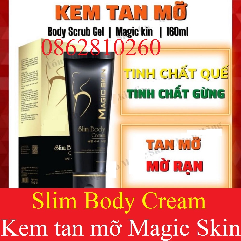 KEM TAN MỠ Slim Body Cream Magic Skin 👍 Gừng Quế ✔ CHÍNH HÃNG