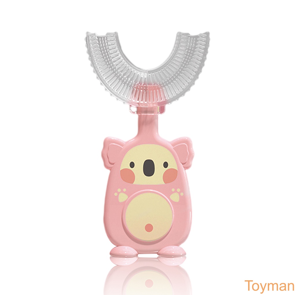 Silicone Manual U-Shaped Kids Toothbrush Whole Mouth Double-Sided Baby with Tooth Mouth Ergonomic Brush Head Infant