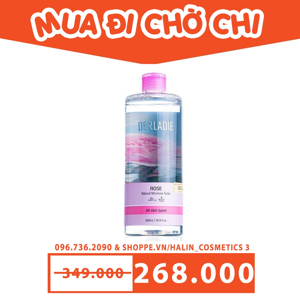 Nước Cân Bằng Da 💖FREESHIP💖 Toner Derladie Rose Natural Moisture Tone  Rose HALINDG364A Cao Cấp