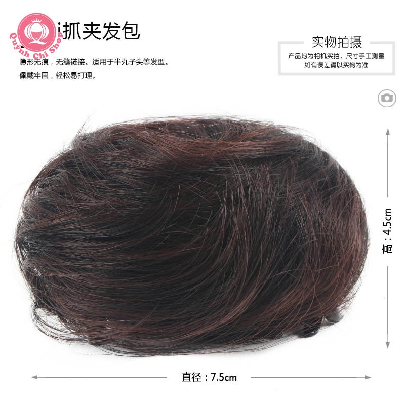 Tóc giả búi ngoặm càng cua size mini cho nàng xinh diện hè, tóc sợi tơ cao cấp siêu nhẹ, tự nhiên không bóng