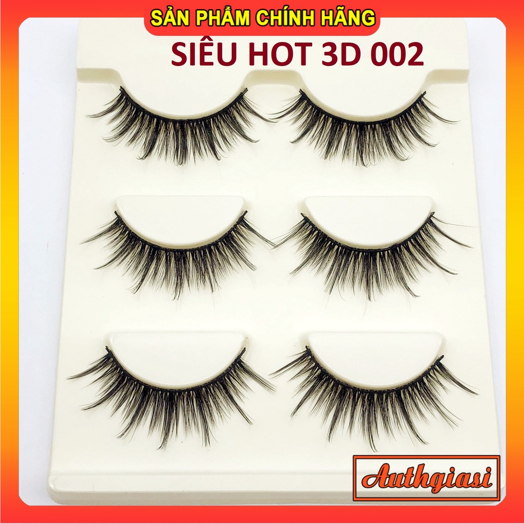 Sỉ Mi giả lông chồn 3D 3 đôi Fashion Eyelashes siêu tự nhiên mềm mỏng mịn MÃ SIÊU HOT HIT 3D 002