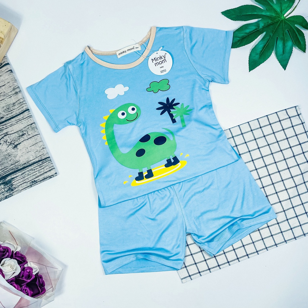 [BÉ 20-30kg] Bộ cộc tay minkymom thun lạnh bé trai bé gái BABYSHARK size BBS