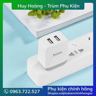 Cốc sạc nhanh 2 cổng ra cao cấp hoco c33 2.4a - sạc điện thoại chính hãng