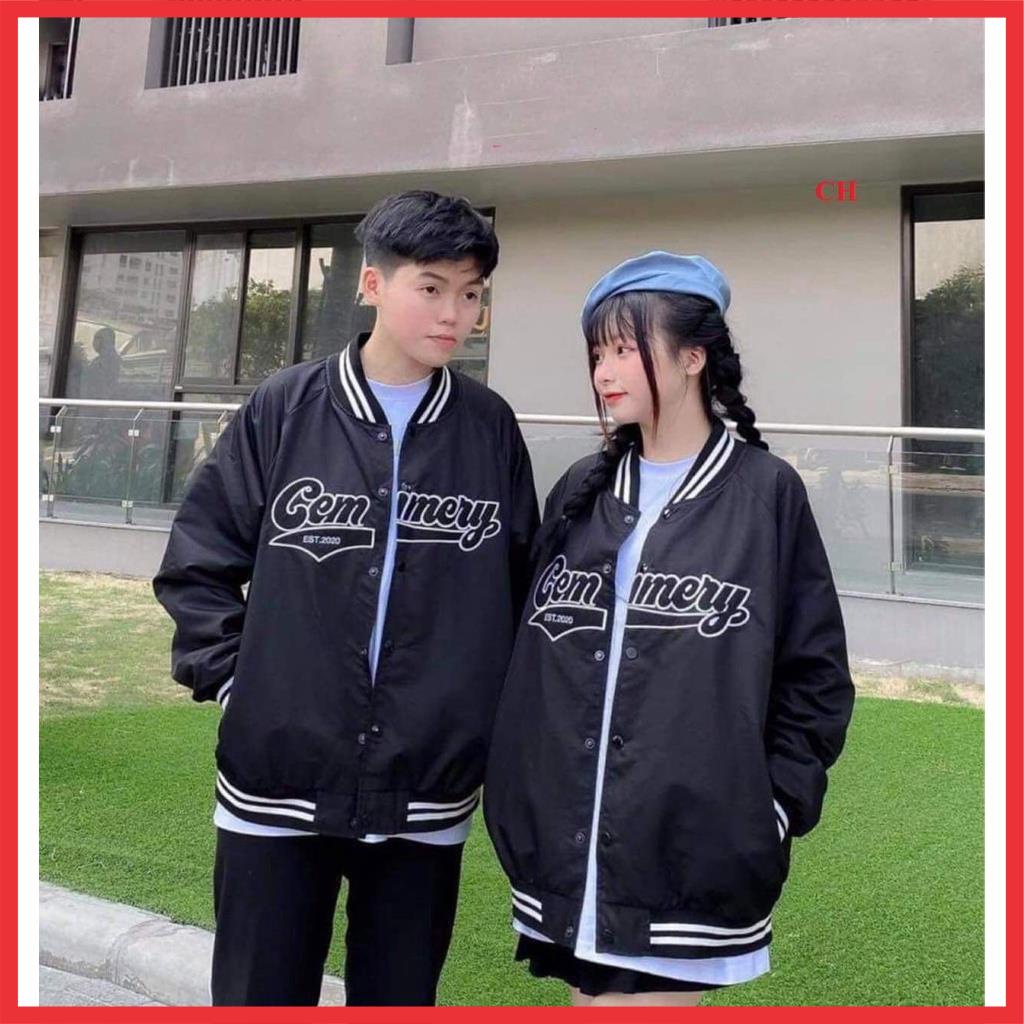 Áo khoác bomber Cemmery chất gió dày, áo jacket form thụng cánh dơi chuẩn ảnh style Hàn Quốc