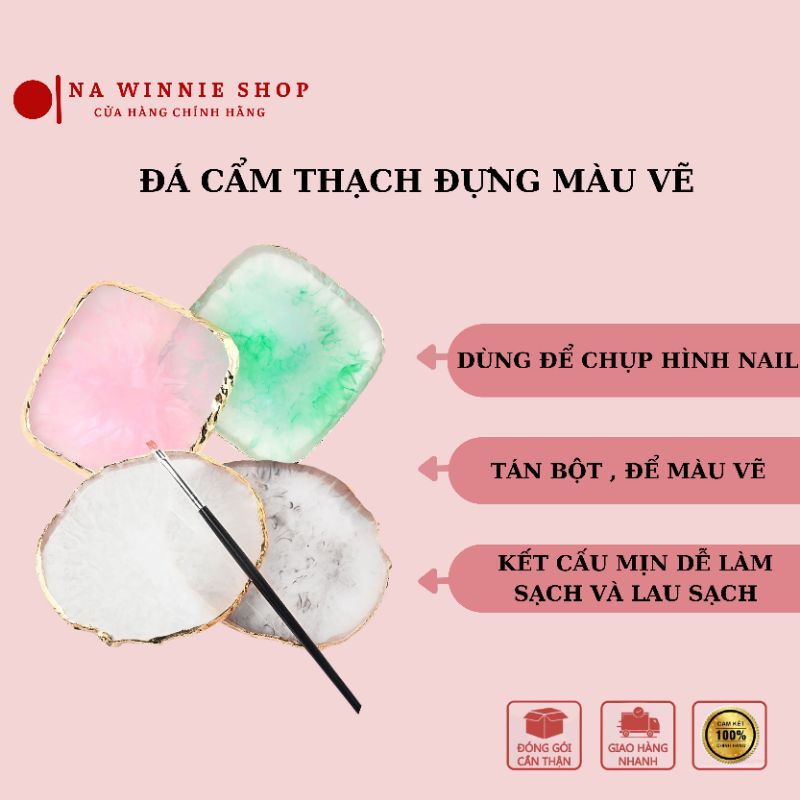 Đá Cảm Thạch Pha Sơn Gel - Chụp Ảnh Móng Nail