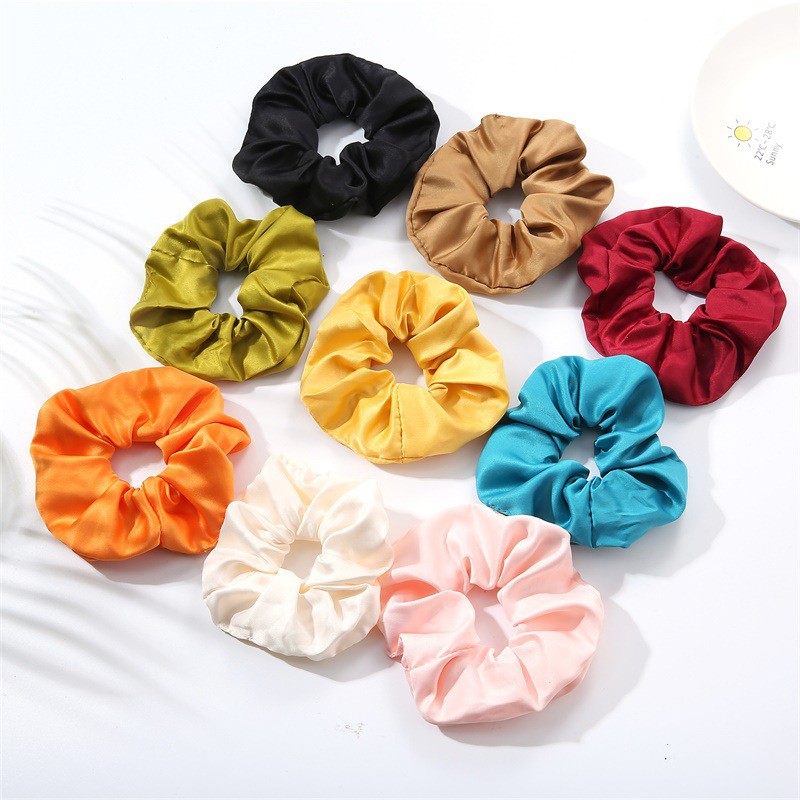 Buộc Tóc Scrunchies Màu Trơn A636 Mẫu Mới Xinh Xắn