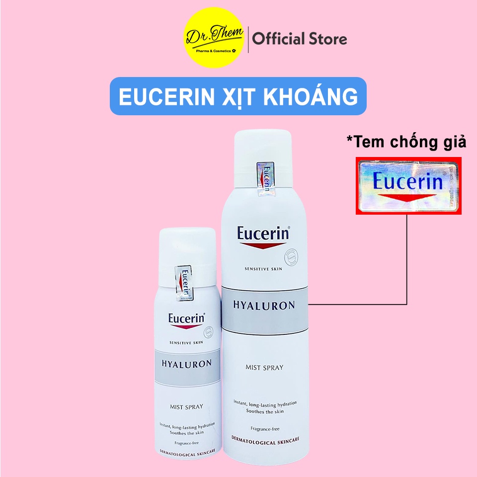 ✅[CHÍNH HÃNG] Xịt Khoáng Eucerin Hyaluron Mist Spray - Dưỡng Ẩm Cho Da Nhạy Cảm Ngăn Ngừa Lão Hóa 50ml - 150ml