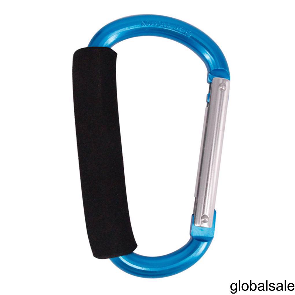 Ultra Big Size Carabiner Large D Button Sponge Handle Buckle D-Ring Shape Aluminum Alloy Sponge Shopping Hook Random