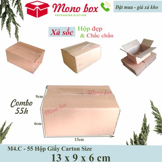 Bộ 55 thùng giấy carton 13x9x6