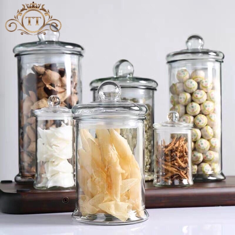 Bình ngâm rượu thủy tinh trơn không hoa văn  8 lít có van &amp; không van