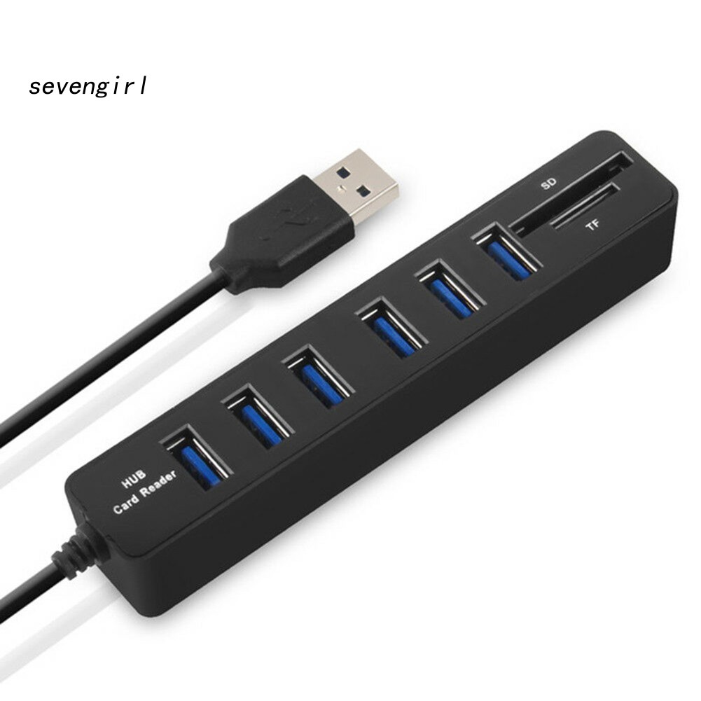 Đầu Đọc Thẻ Nhớ 6 Cổng Usb 2.0 Sd / Tf Tiện Dụng