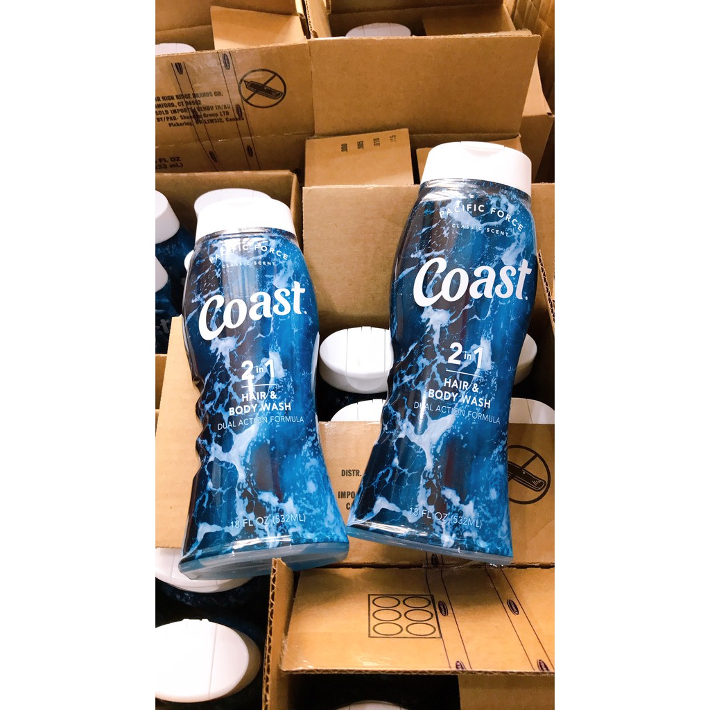 Sữa Tắm Gội 2 in 1 Coast 532ml Hàng Mỹ